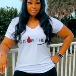 Custom Shirts m. Jesus Blood Is The Plug.